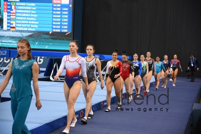 Bakıda batut gimnastikası üzrə Dünya Kubokunun açılış mərasimi keçirilib Azərbaycan Bakı 18 Fevral 2023
